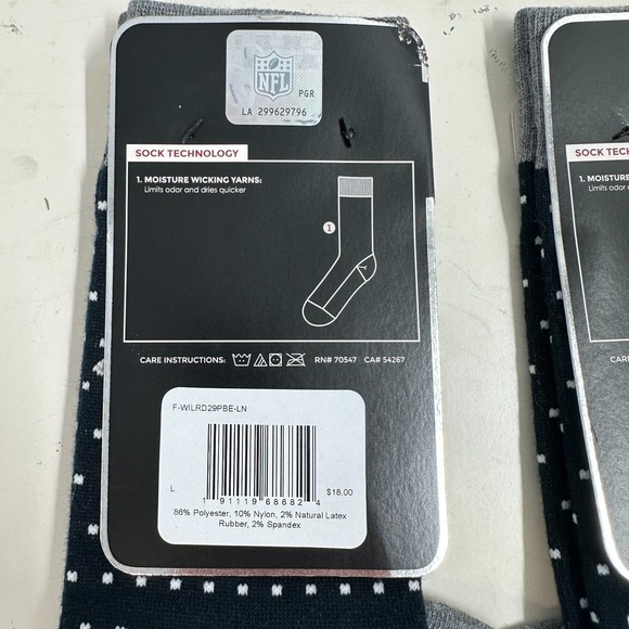 Lot Of 2 47 Brand NFL‎ Los Angeles Rams Crew Socks Multicolor Size Large NWT - Picture 7 of 9